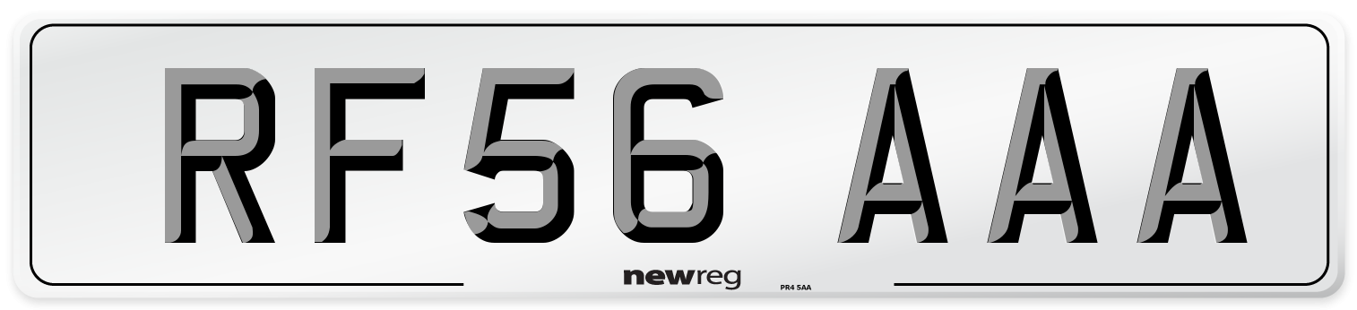 RF56 AAA Number Plate from New Reg